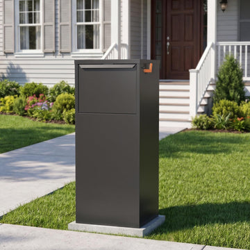 Large Anti-Theft Package Delivery Box 43.3” * 18.3” * 14.0” Lockable Parcel Drop Box No Assembly Required Weatherproof