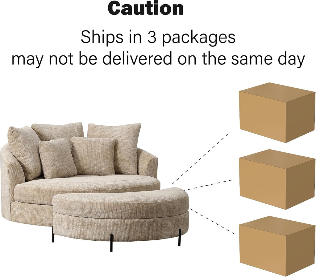 Luxe Oversized Lounge Chair and Ottoman