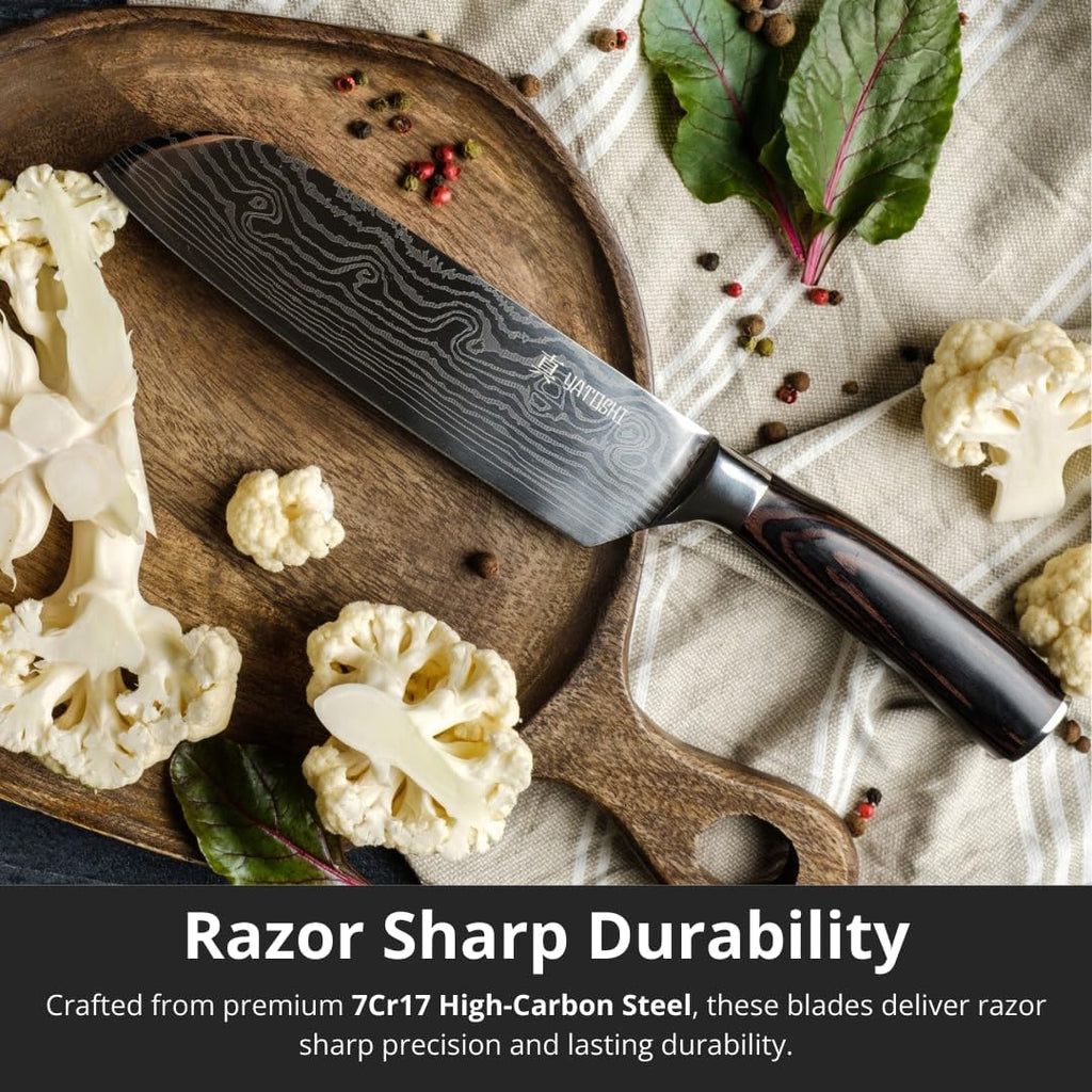 Professional Kitchen Knife Set, 15 Pieces, High Carbon Stainless Steel, Ergonomic Handle