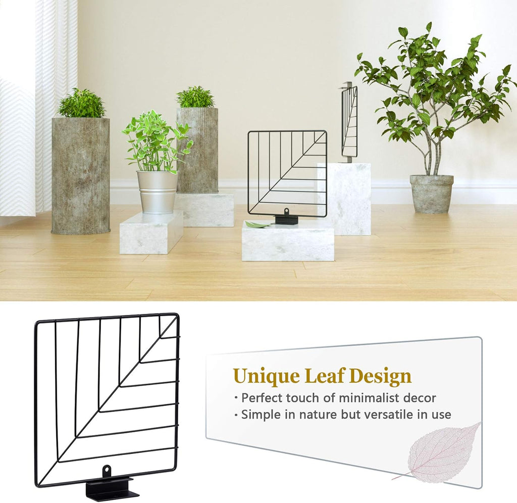 Corner Wall Shelf 5 Tier,Solid Wood,51" Tall,Carbonized Black | Easy to Install,Leaf-Shaped Floating Wall
