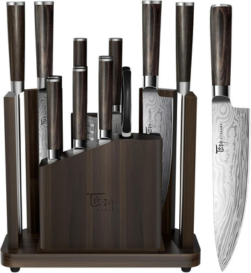 15-Piece Kitchen Knife Set with Magnetic Block, New for 2026 | Detachable Steak Knife Block for Table Service