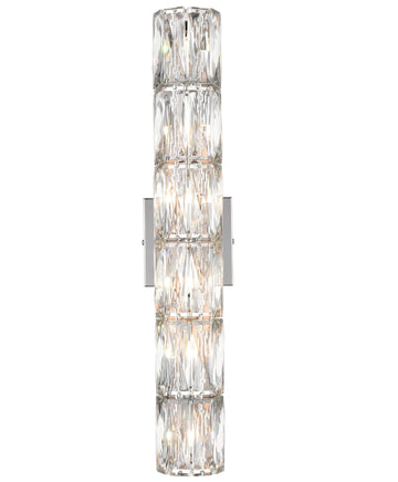 Modern Chrome Crystal Wall Sconce 24-Inch 6-Light Wall Lights