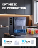 Nugget Ice Maker Countertop with APP & Voice Control, Self Cleaning Ice Machine with 3L Large Water Tank, 40 lbs/24H