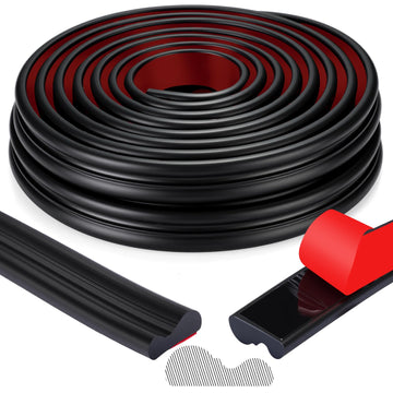 19.7ft Peel and Stick Chair Rail, 0.91 Inch, Stylish, Black