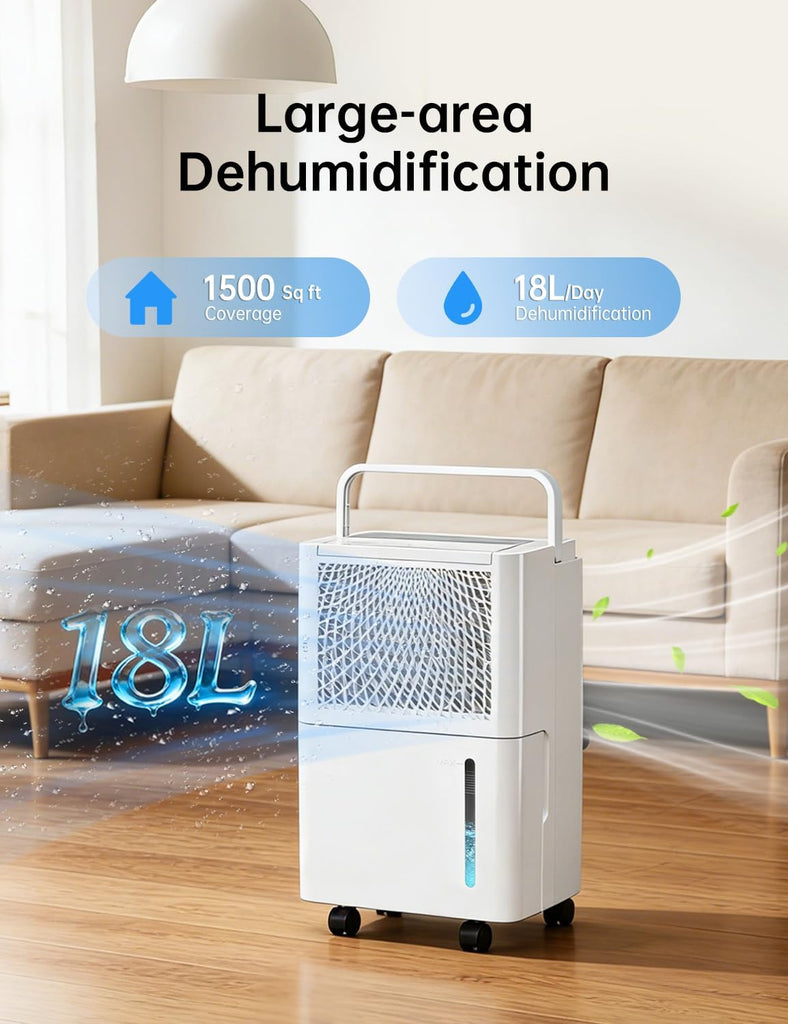 2500 Sq. Ft 30 Pints Dehumidifier Equipped With Drainage Hose, Automatic Defrosting, for Basement, Home, Bathroom
