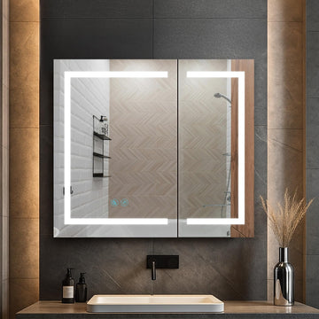 30x26 in LED Medicine Cabinet Mirror, Wall Mounted, Anti-Fog