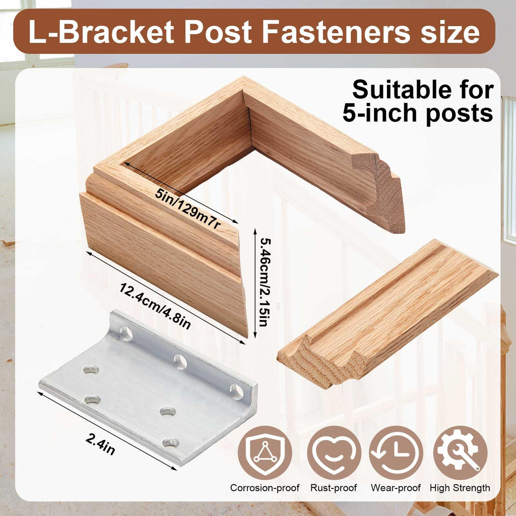 1 Set 5" Newel Post Mounting Kit Deck Stair Floor Installation Kit