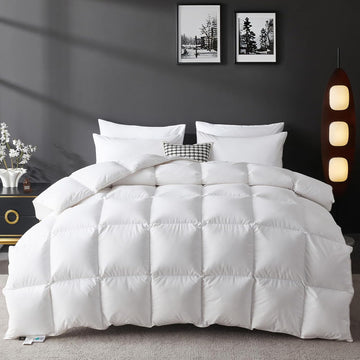 Organic 75% Down Fiber Comforter Full, White