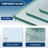 Pivot Shower Door 32-33.2" W x 72" H, Frameless Pivot Shower Door, 1/4"(6mm) SGCC Tempered Glass Shower Door