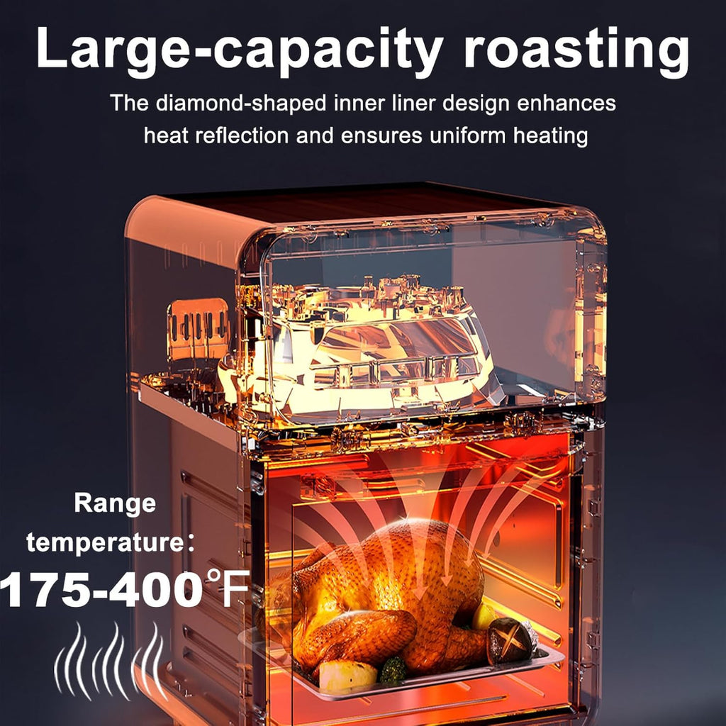 18QT Large Air Fryer Oven with Touch Screen Display, 10-in-1 Air Fry, Roast, Bake, Broil, Dry, Frozen, Proof Combo