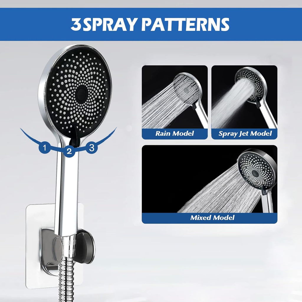 Shower Head,8”Rain Shower Head with Handheld Spray Combo with 11'' Angle Adjustable Extension Arm/Flow