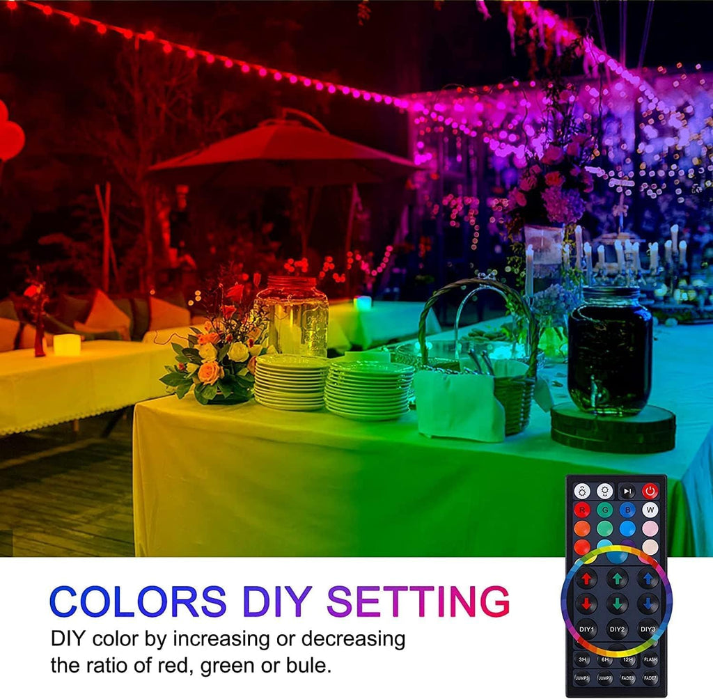 Upgraded LED Flood Light Outdoor 25W 4 Pack, DIY Color Changing Christmas Lights Outdoor Patio Floodlights with