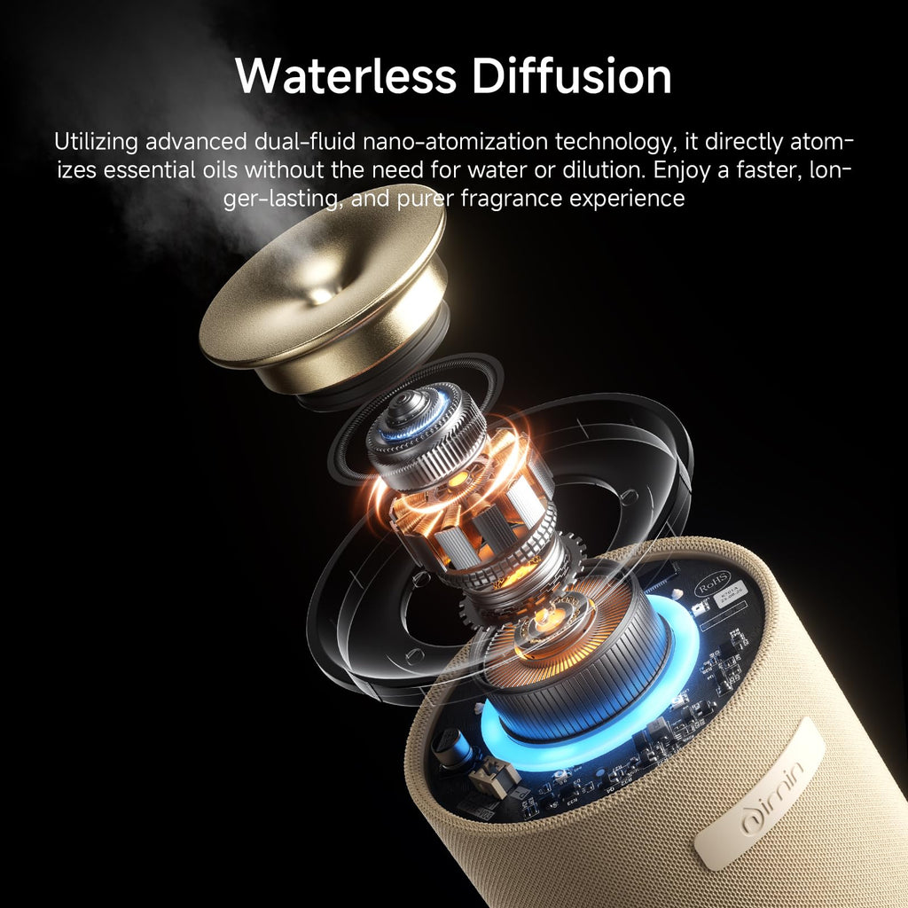 Waterless Essential Oil Diffuser & Car, Cordless Scent Diffuser