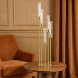 35in 6 Set Gold Candelabra Candle Centerpieces for Tables Candlesticks Holder Wedding Centerpieces Table Decorations