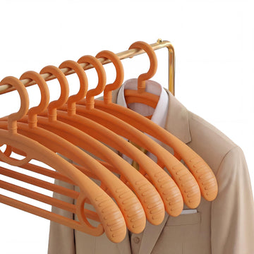 Plastic Clothes Hanger, Extra Thick Plastic Wide Shoulder Adult 360 Degrees Rotate Slip Resistant Standard Clothing