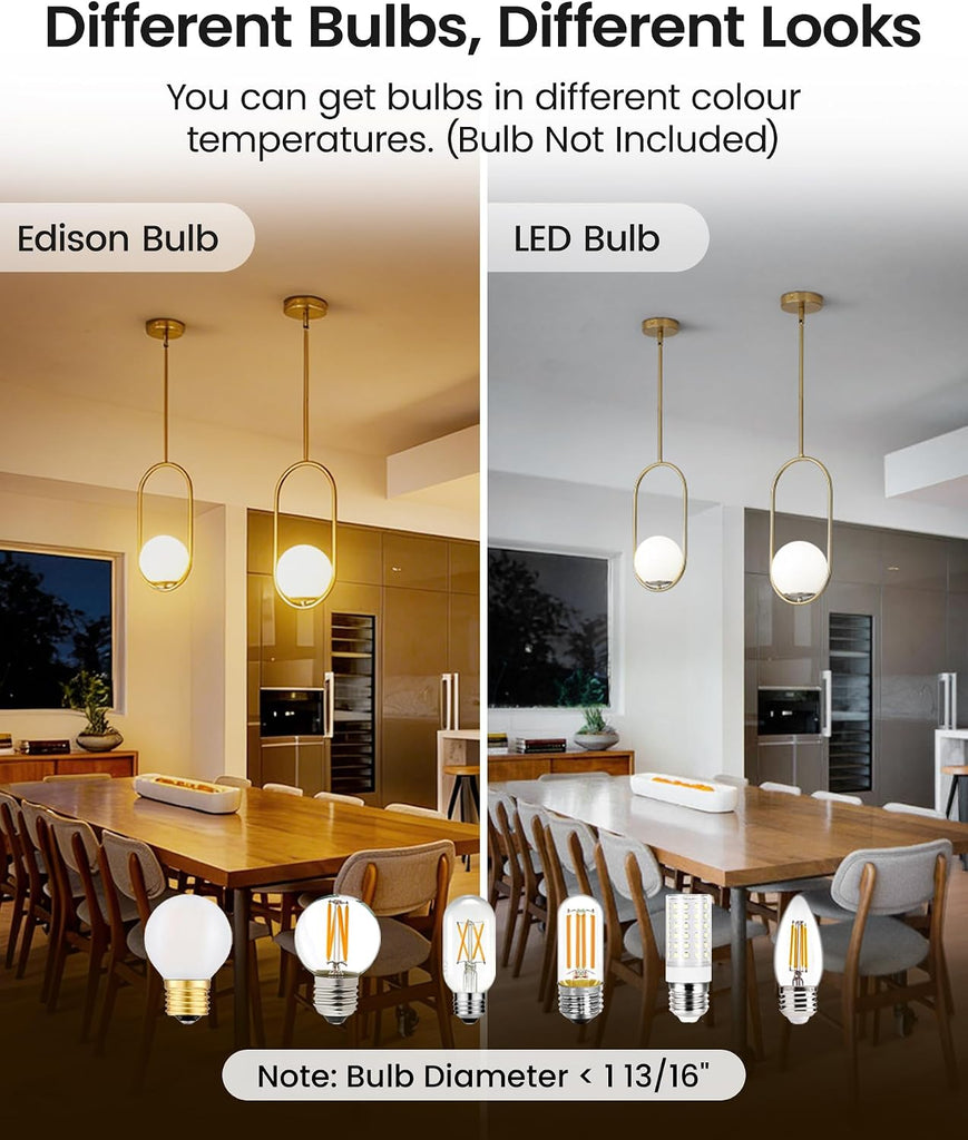 Pendant Lights Kitchen Island, Pendant Light Fixtures, Modern Gold Globe Glass Pendant Lighting, Brass Mid Century