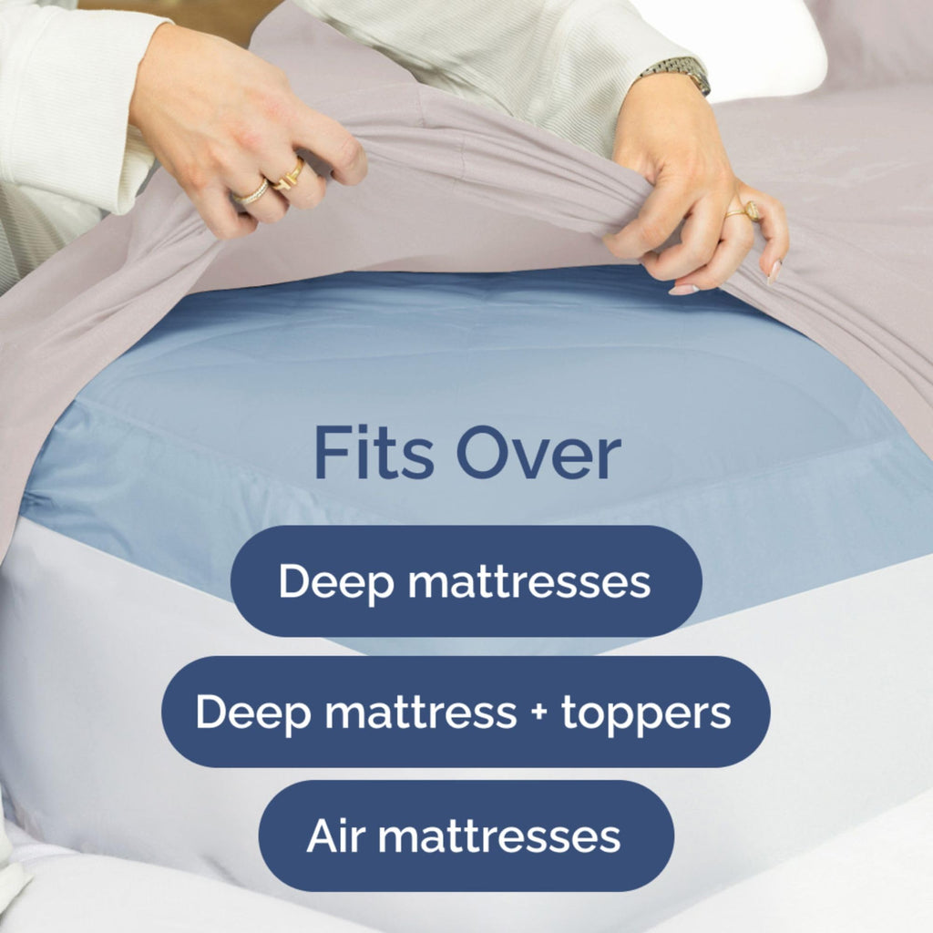 Extra Deep Cotton Fitted Sheet Twin Size - 400 Thread Count - Light Grey