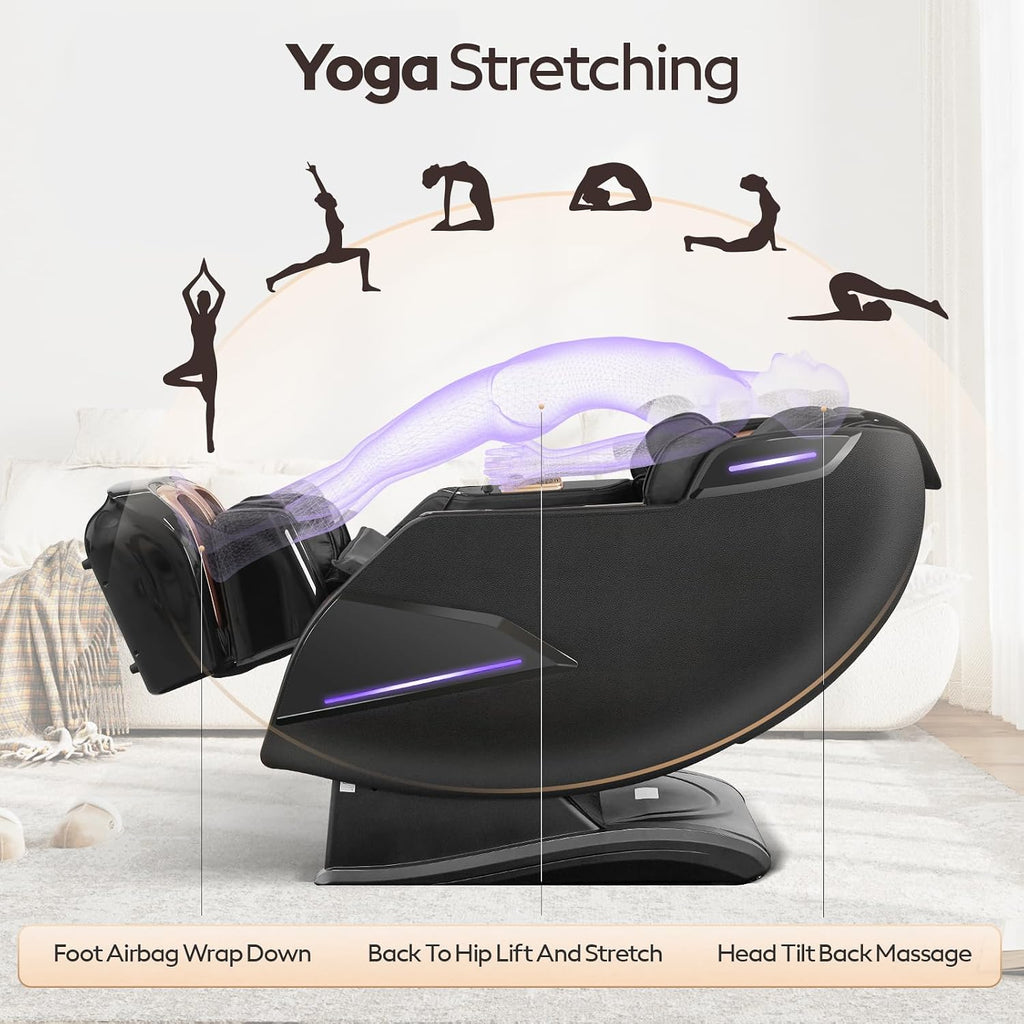 4D Massage Chairs Full Body,Zero Gravity SL-Track Shiatsu Massage Chair Recliner,Core Heating,20 Massage