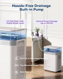 Dehumidifier for Basement with Pump, 2.11 Gallon Top-Mounted Water Tank, Max 90 Pint/D
