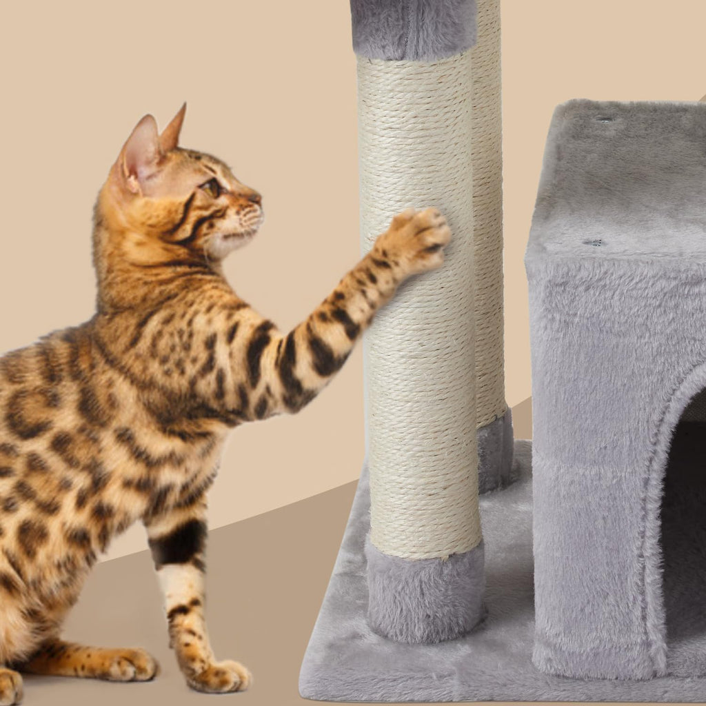 Cute Cat Tree Kitten Cat Tower for Indoor Cat Condo Sisal Scratching Posts with Jump Platform Cat Furniture Activity