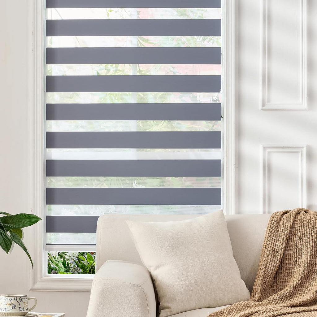Zebra Roller Shades, Zebra Blinds for Window, Window Blinds, Light Control Light Filtering for Day and Night, 24''W X