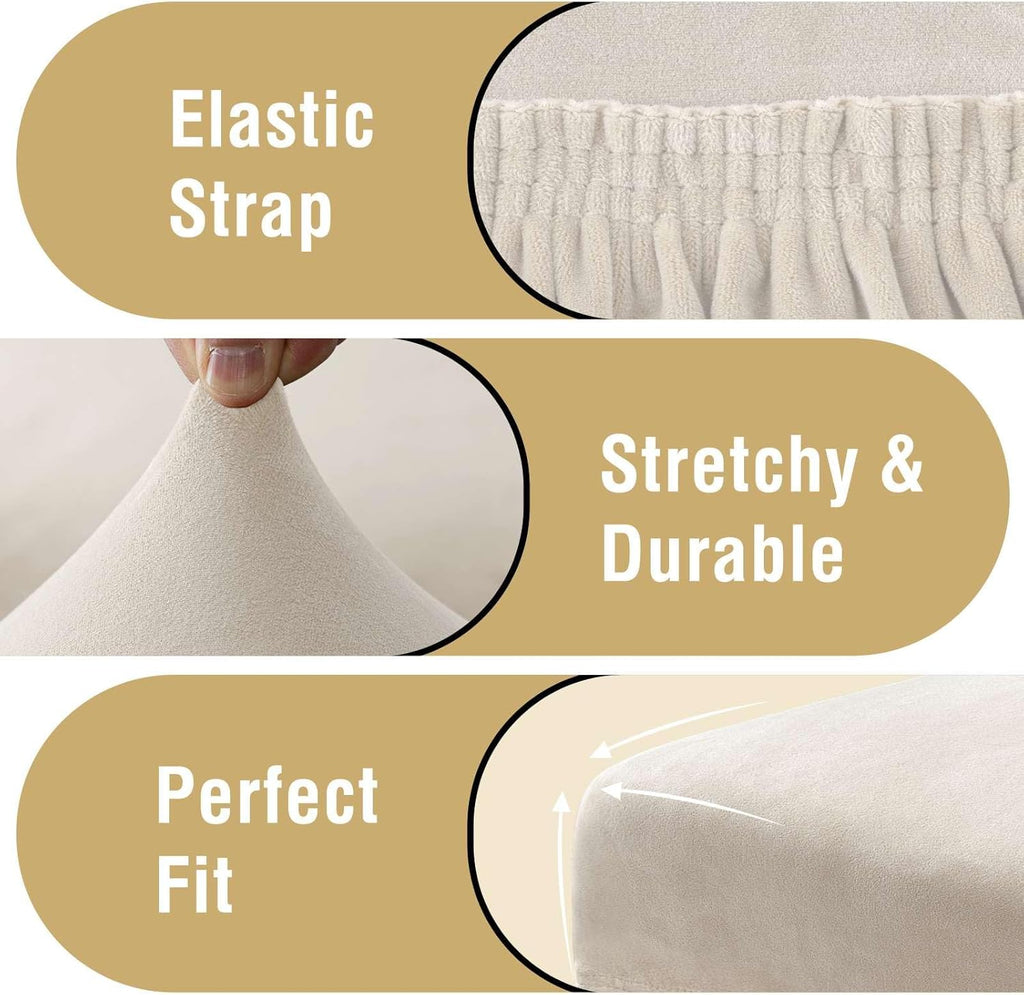 Dining Chair Covers Velvet Stretch Chair Covers for Dining Room Set of 6 Parson Chair Slipcovers
