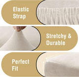 H.VERSAILTEX Dining Chair Covers Velvet Stretch Chair Covers for Dining Room Set of 4 Parson Chair Slipcovers Chair