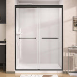 Shower Door 44-48 in. W x 75 in. H Semi-Frameless Double Sliding Glass Shower Doors