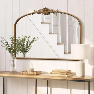 Antique Gold Wall Mirror: 32"x24" French Brass Decorative Mirrors