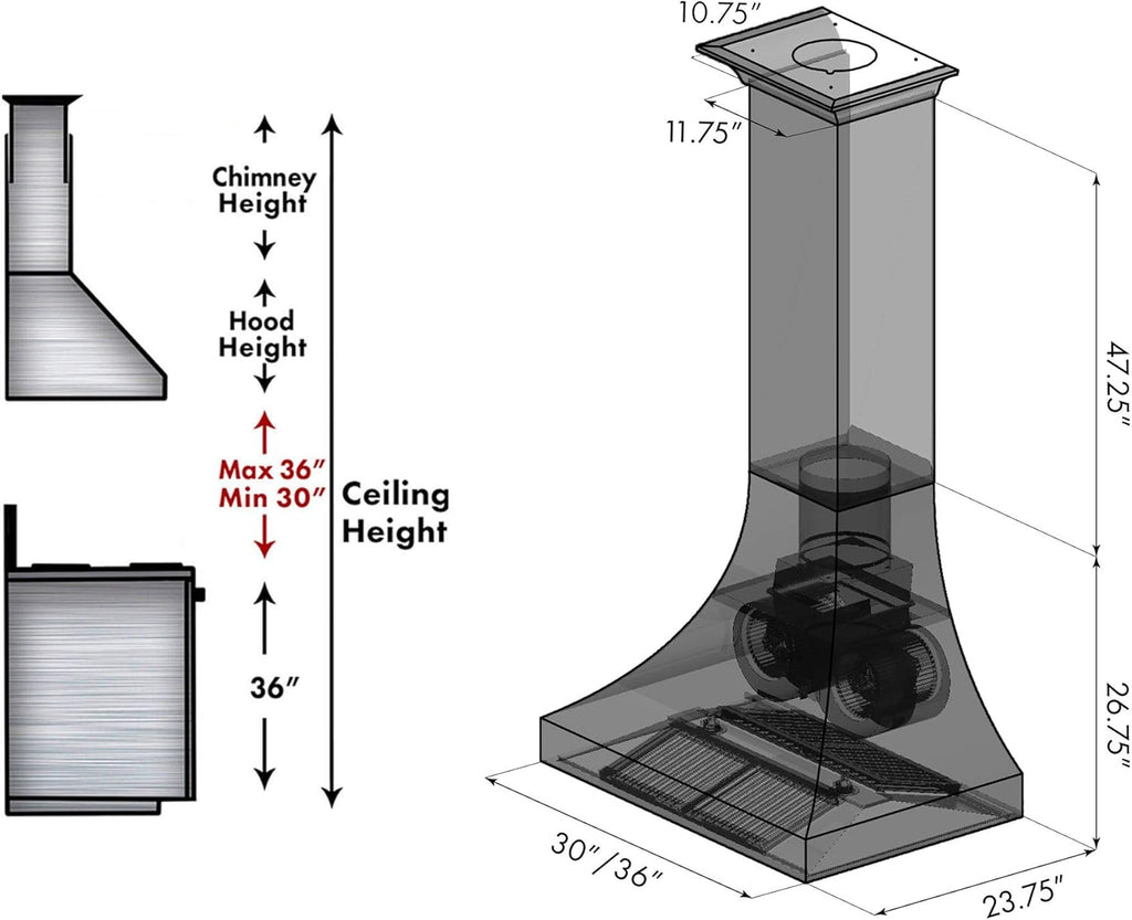Copper Kitchen Range Hood Ducted