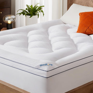 Queen Mattress Topper, Thick Pillow Top Bed Cover Soft Mattress Pad | Mattress Cover for Back Pain Relief,Cooling