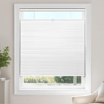 TDBU Cellular Shades, Blackout-White, 20" W x 48" H