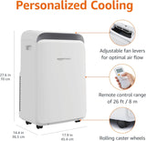 3-In-1 Portable Air Conditioner with Remote, Timer, Sleep Mode, Auto Swing, Dehumidifier