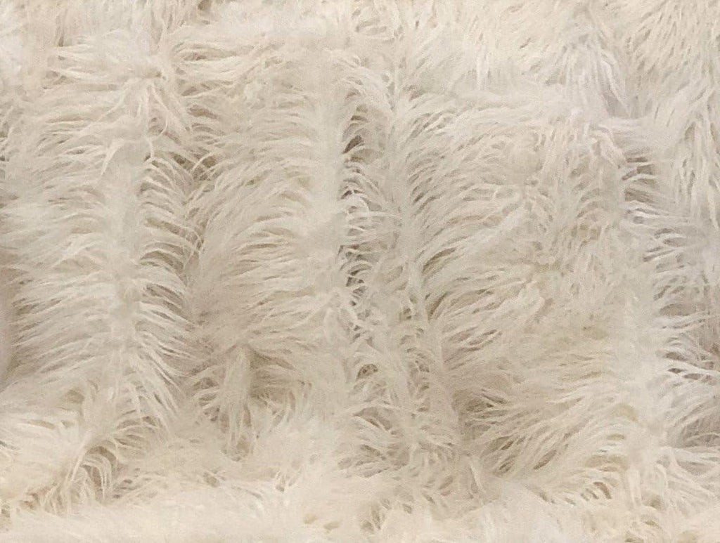 Mongolian Faux Fur Luxury, Throw 36W x 60L, White