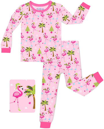 Bamboo Viscose Toddler Girls Kids Pajamas Merry Mingo Pjs Long Sleeve Snug fit 2pcs Soft Jammies
