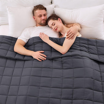 King Size Weighted Throw Blanket for Adults 20lbs, 80" x 87", Grey