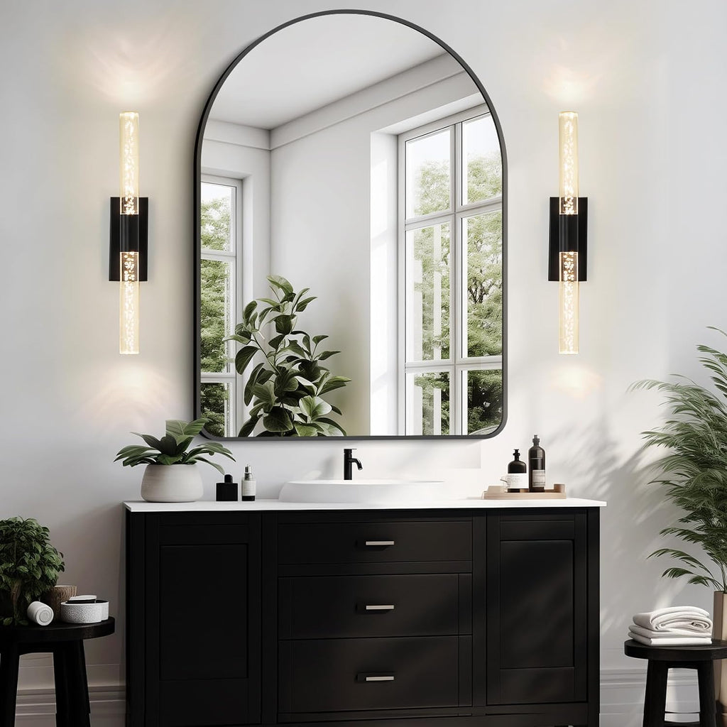 Crystal Wall Sconces Battery Operated,Wireless Wall Sconces Set of 2 with Remote,12000mah Rechargeable LED Wall Lamp