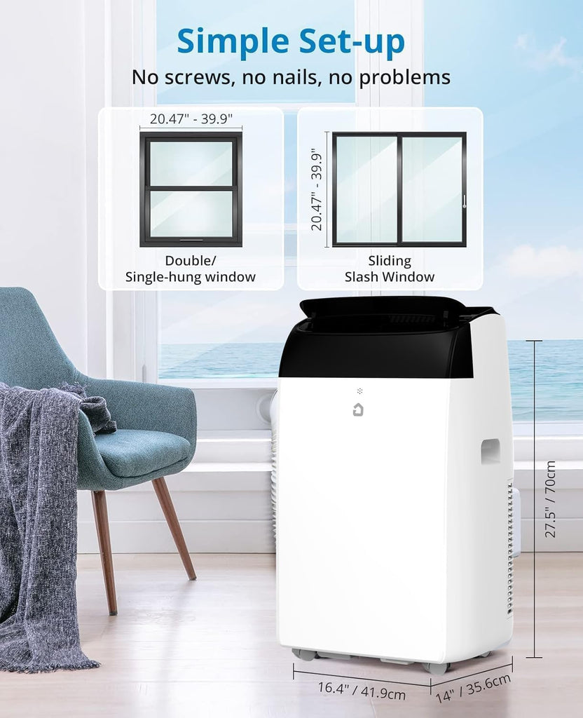 14000 BTU Portable Air Conditioners - Large 3 in-1 Standing AC Unit Cooling Up to 750 Sq.Ft
