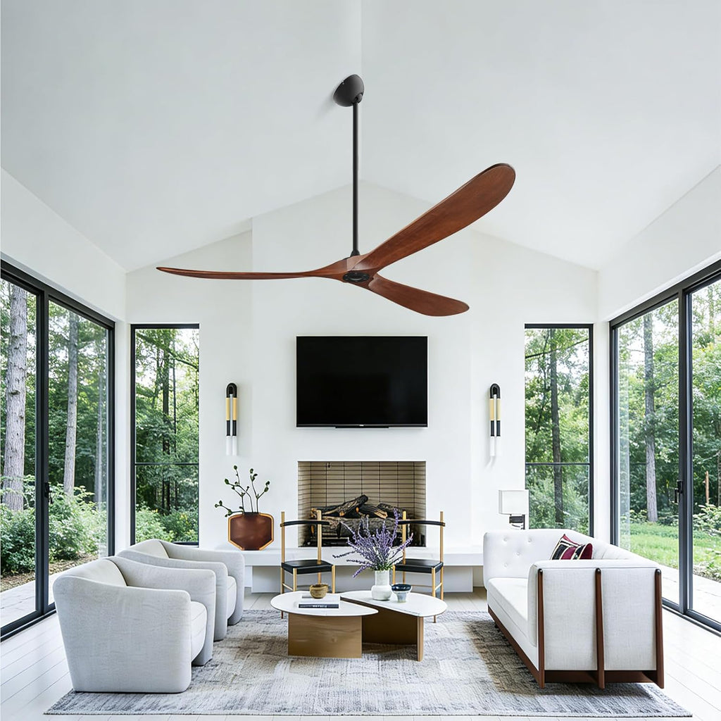 45° Sloped Ceiling Adapter Kit for Ceiling Fans - Heavy-Duty Iron Canopy, Black
