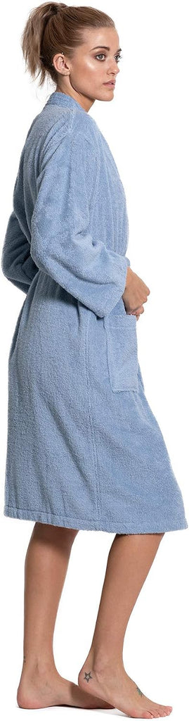 Soft & Absorbent Towel Robe, 100% Cotton Turkish Terry Cloth Kimono Bathrobes for Women