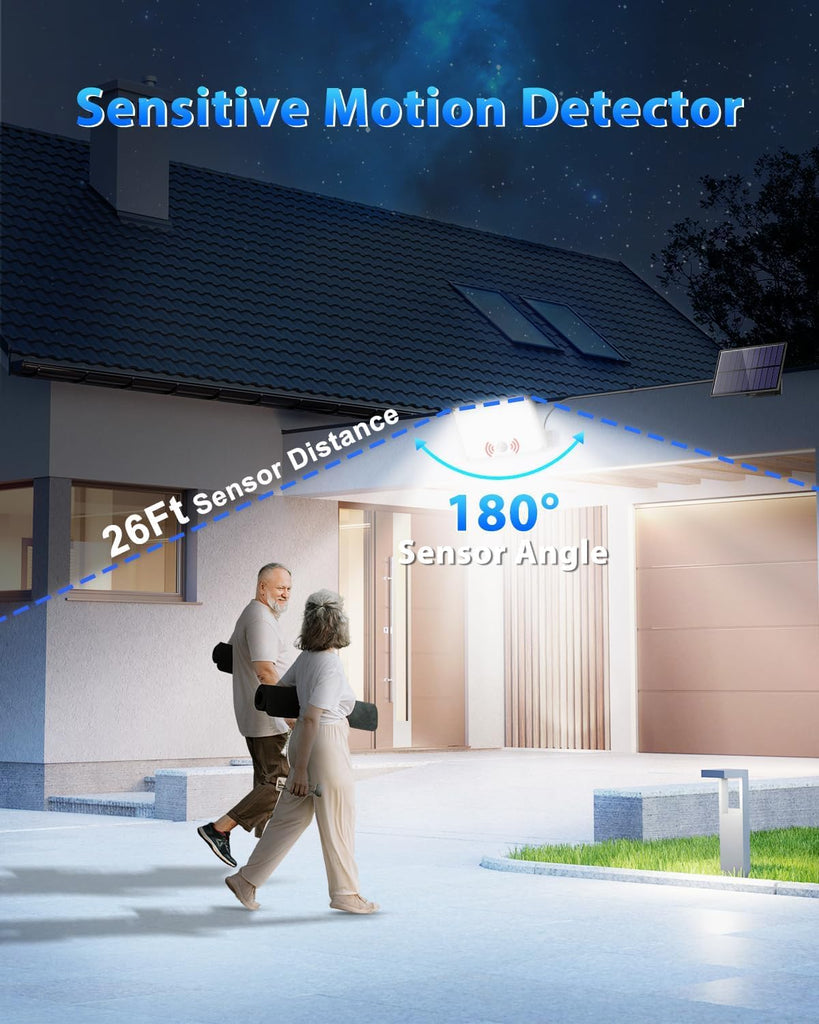 Solar Lights Outdoor, Solar Motion Sensor Flood Lights 2Pack | Remote Control,IP65 Waterproof, Motion Sensor,3
