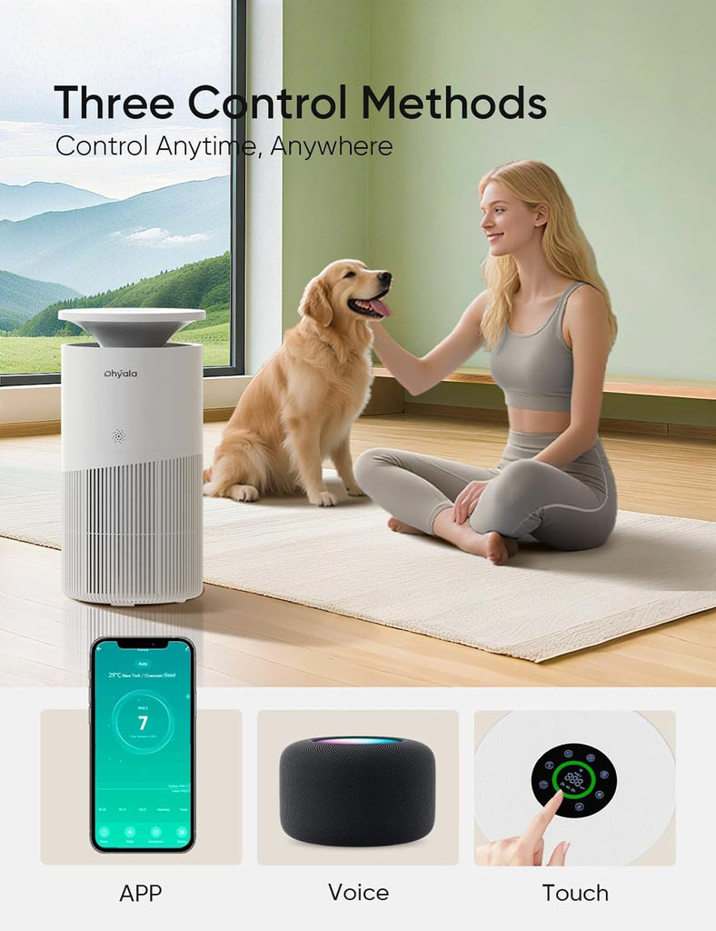 Air Purifier for Home Large Room up to 3620Ft², H13 True HEPA Air Purifiers for Home Pet Hair Dander