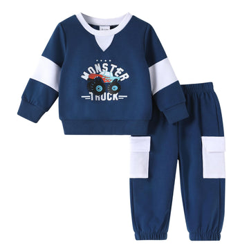 Toddler Boy Fall Winter Clothes Sweatshirt Sweatpants Outfits