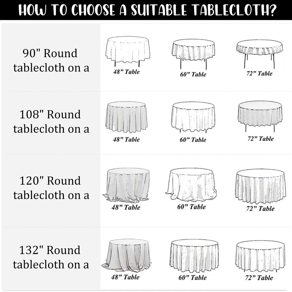 8 Pack Premium Round Tablecloth 108 Inch Round Table Covers Washable Polyester Fabric Round Table Clothes for Wedding