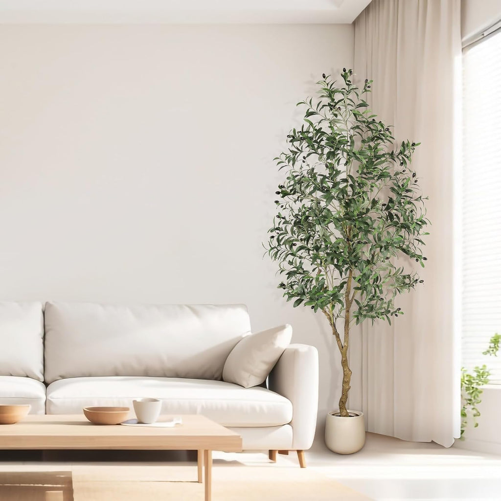 7ft Olive Trees Artificial Indoor with Planter Decor