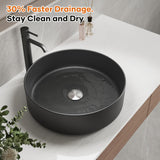 Vessel Sink 15.7" x 15.7" Round Bathroom Sinks Above Counter, Countertop Bathroom Vessel Sinks