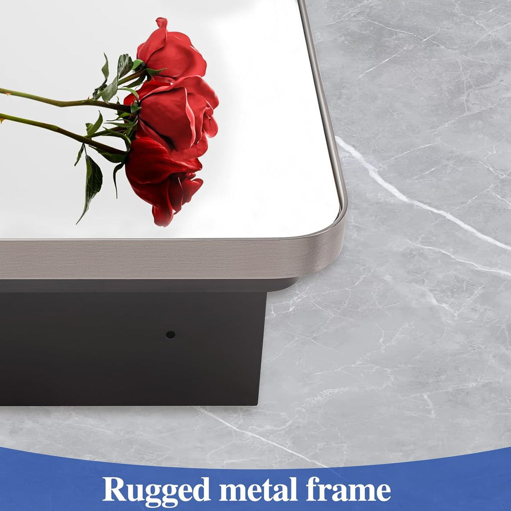16" x 20" Bathroom Medicine Cabinet with Mirror Door, Brushed Nickel Stainless Steel Frame, Recessed or Surface
