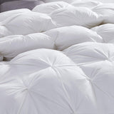 Luxurious All-Season Goose Down Feather Fiber Comforter Super King Duvet Insert (120x120)