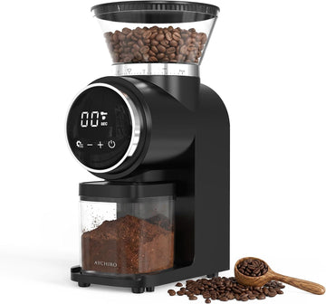Electric Conical Burr Coffee Grinder, Touchscreen Coffee Grinder Use, Compact Burr Mill Grinder with 30 Grind