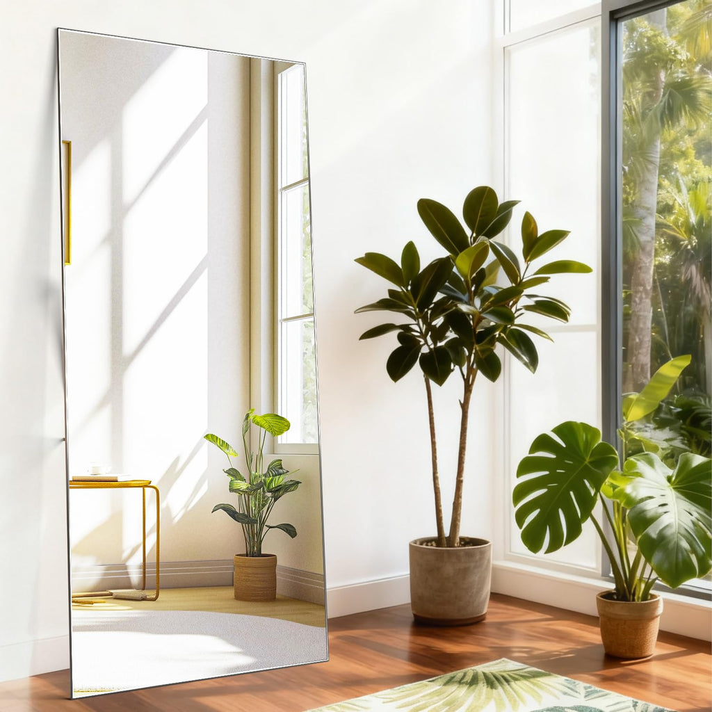 Full Length Mirror, 71"x25" Arch Mirror Floor Mirror with Stand Wall Mirror Silver Arched Full Body Mirror Standing